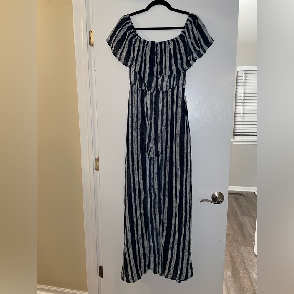 Navy blue long romper